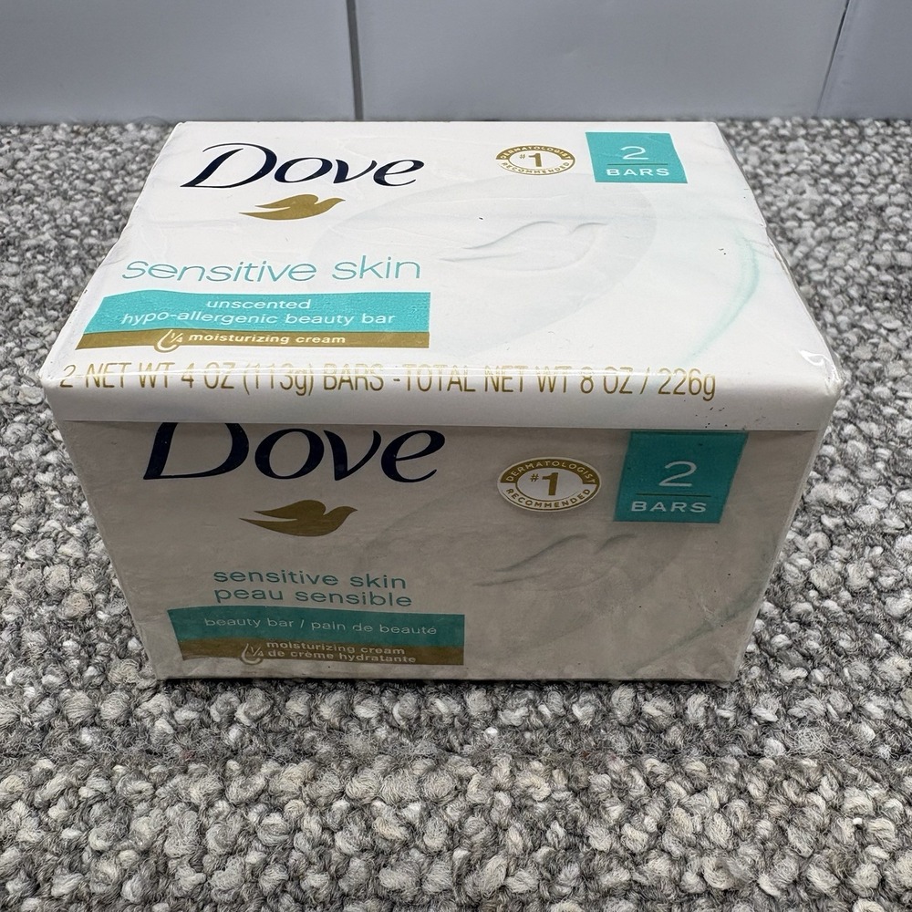 Dove Beauty Soap Bar Sensitive Skin Frag Free 3.75 Oz New Sealed DISC
